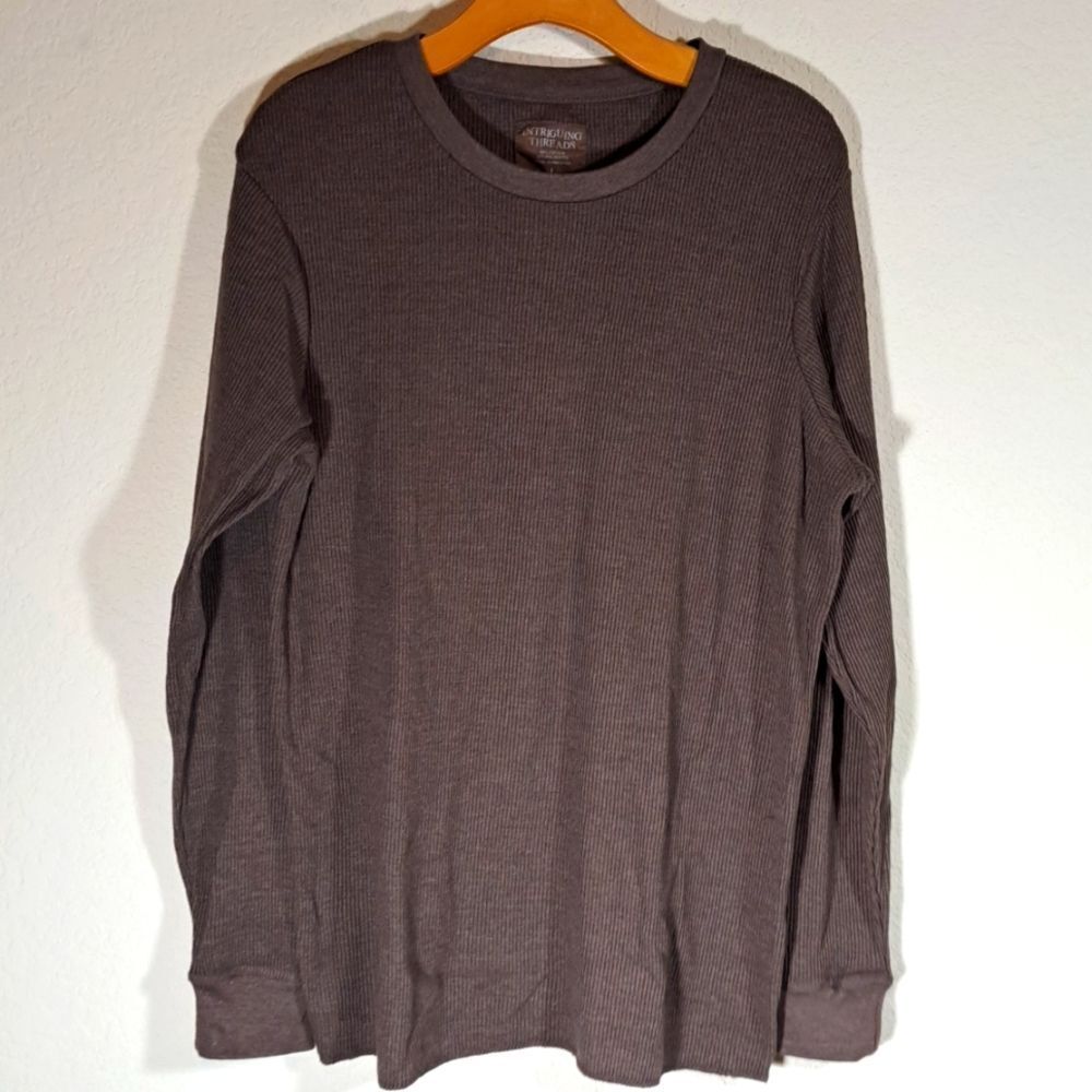 Thermal Shirt by Intriguing Threads Men’s Large NWOT Top Brown Waffle Winter Ski